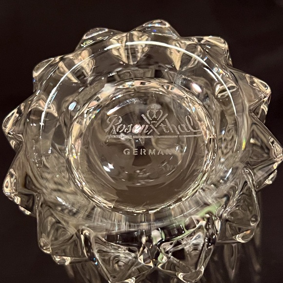 Rosenthal Classic Crystal “blossom 6- Rosenthal Classic Highball Heavy Crystal Blossom Glasses Barware